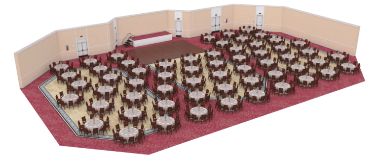 Upper Grande Hall banquet with dance floor