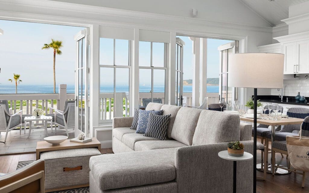 Oceanfront Cottage Living Area