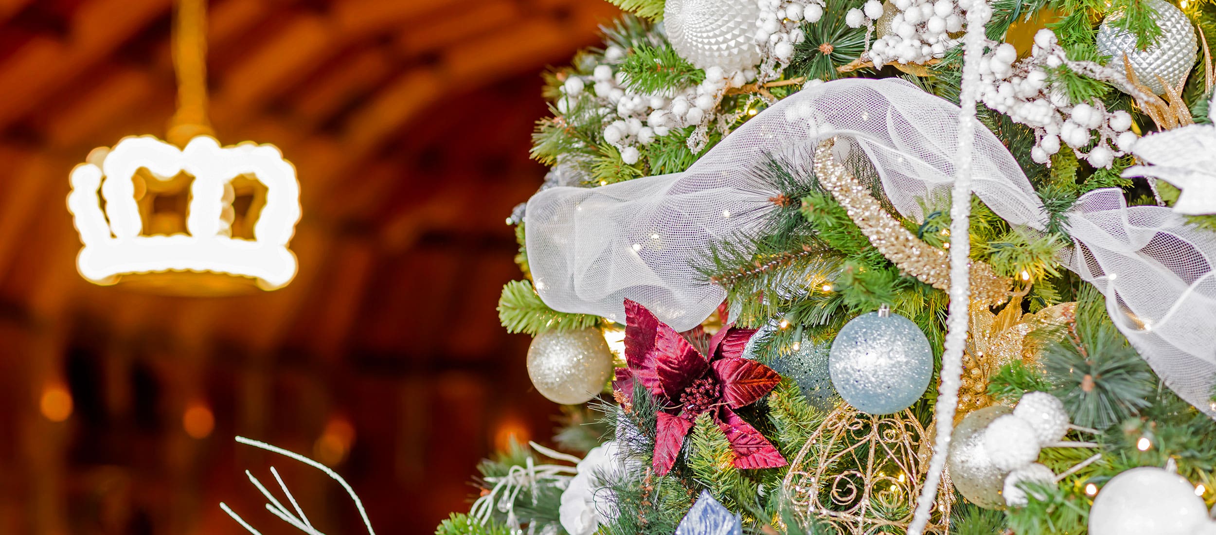 Christmas tree in the Crown Room