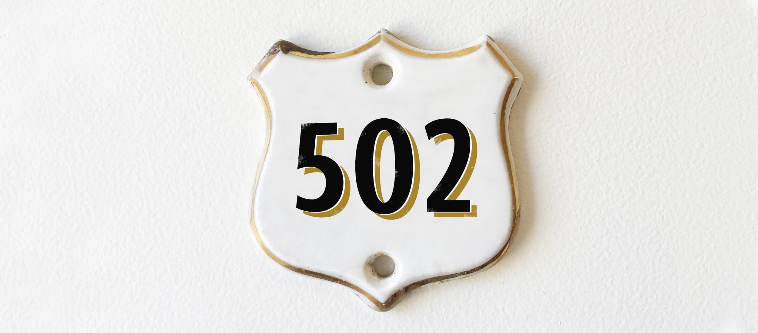 Hotel Room Plate for Room 502