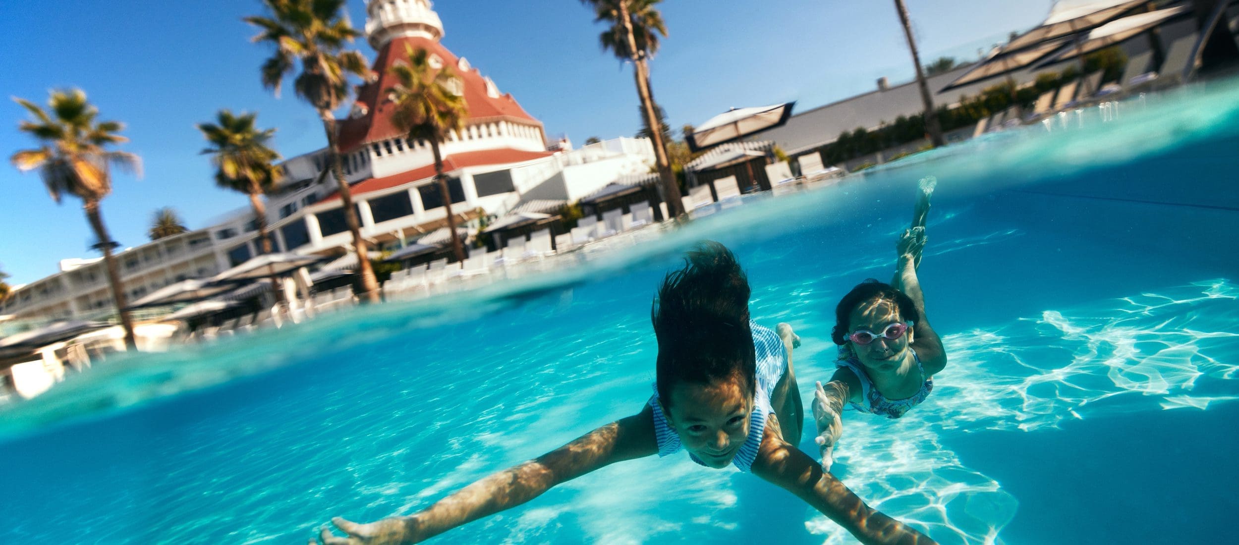 girls in the pool