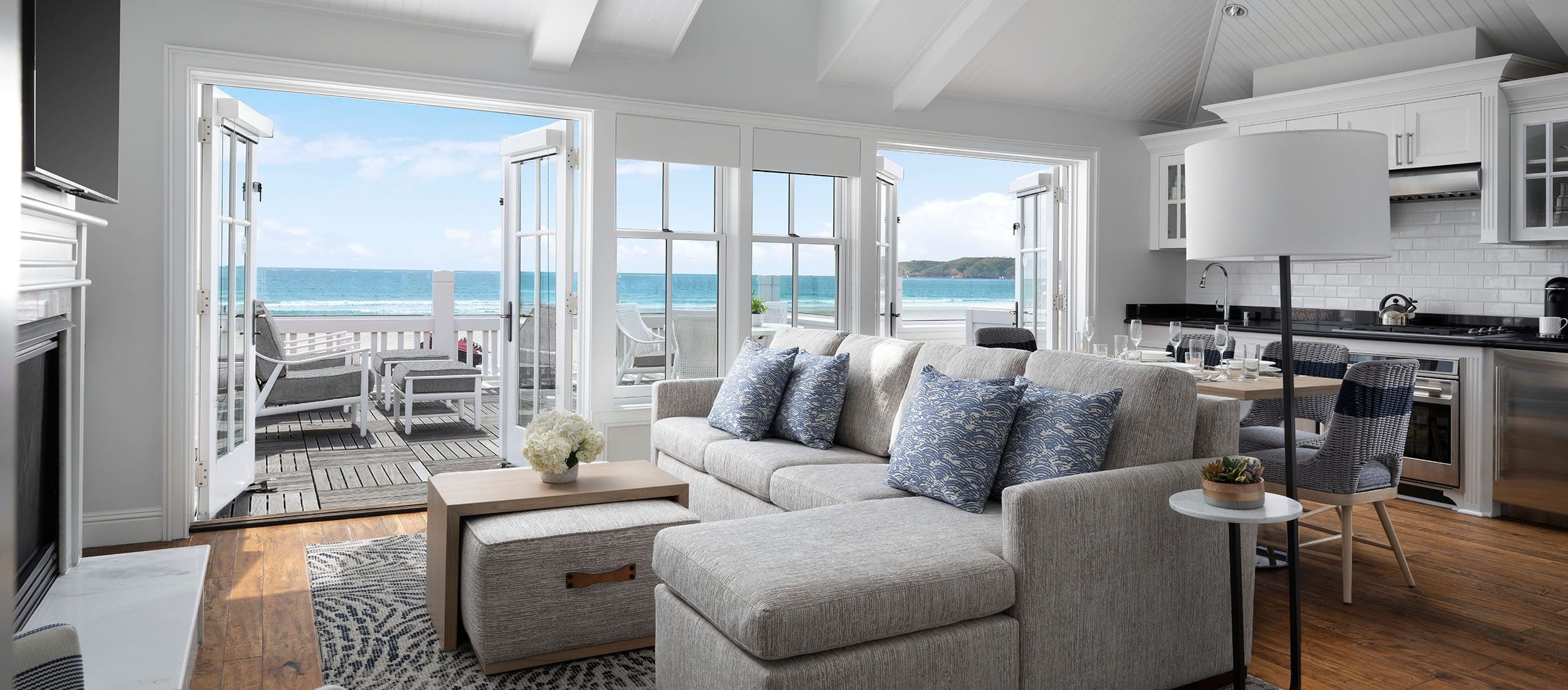 Oceanfront Cottage Living Area