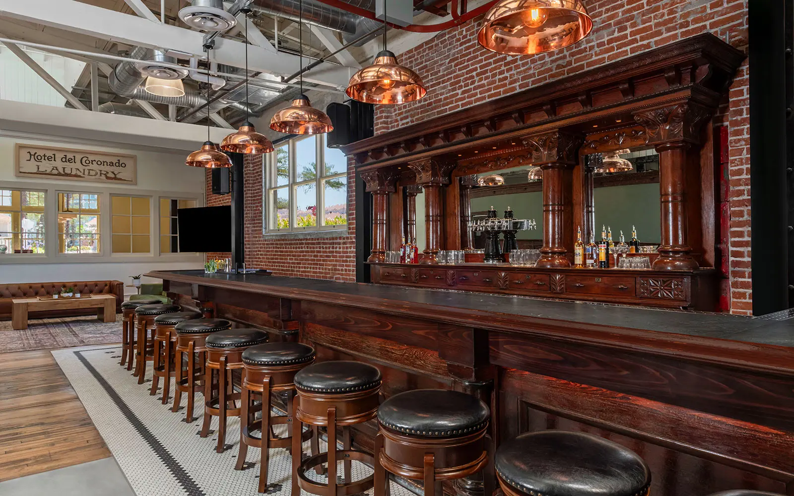 1880s bar in The Laundry Pub