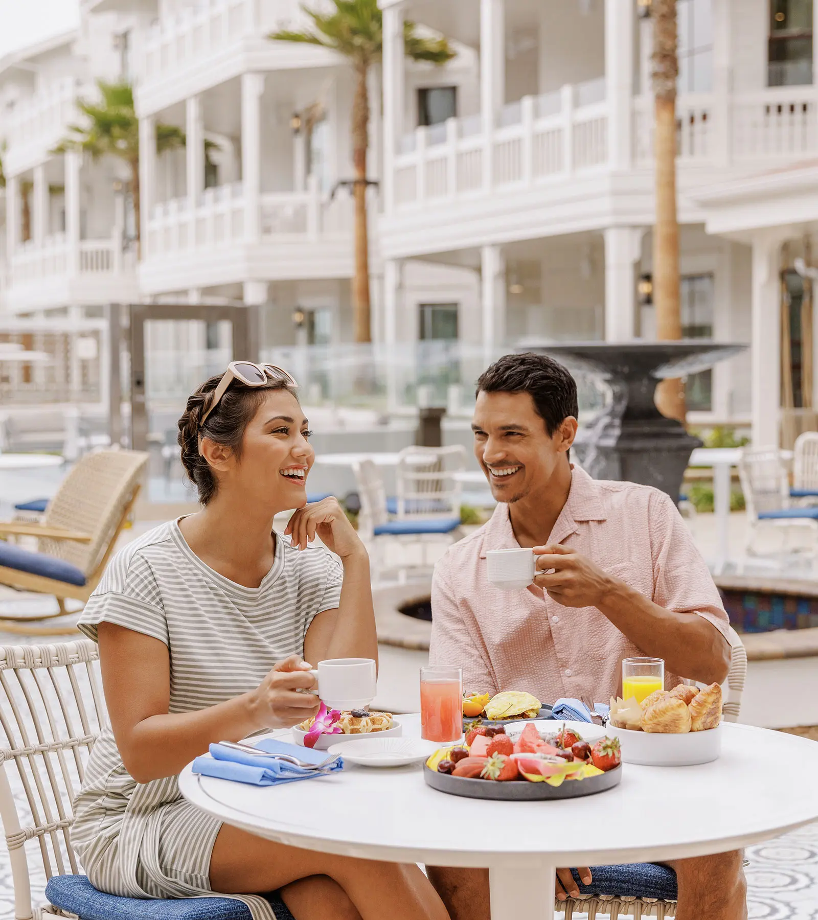 Couple having breakfast at The Bistro